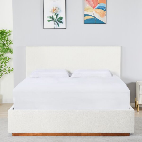 KONDELA Pat cu somieră si spaţiu de depozitare 160x200, alb, NUVOLA