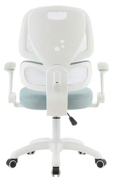 KONDELA Scaun rotativ, neomint/alb, LISTER