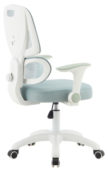 KONDELA Scaun rotativ, neomint/alb, LISTER
