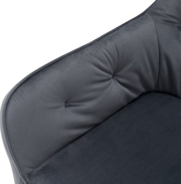 KONDELA Fotoliu de design, material Velvet gri, VERIO