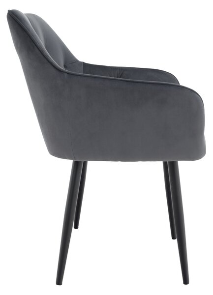 KONDELA Fotoliu de design, material Velvet gri, VERIO