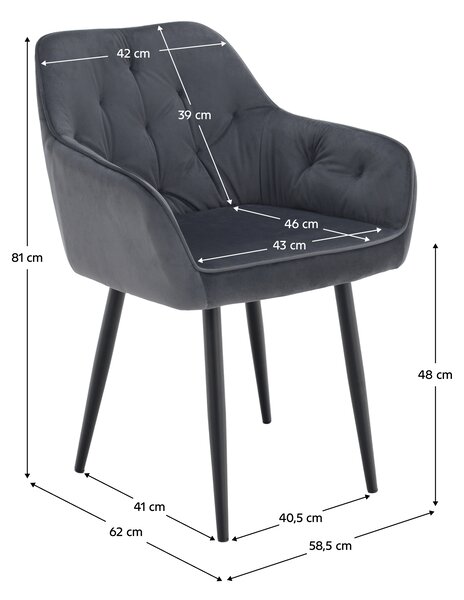 KONDELA Fotoliu de design, material Velvet gri, VERIO