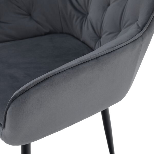 KONDELA Fotoliu de design, material Velvet gri, VERIO