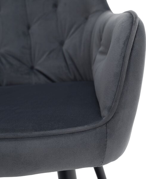 KONDELA Fotoliu de design, material Velvet gri, VERIO