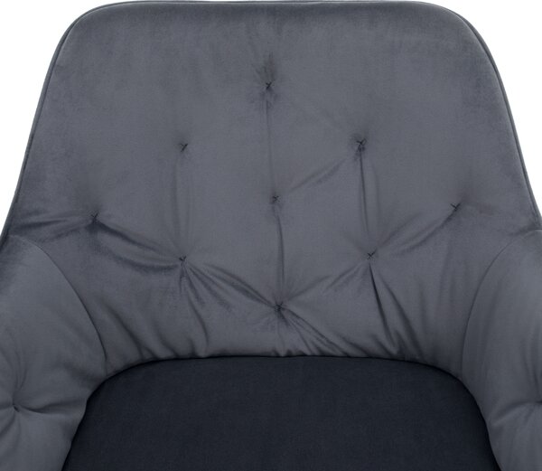 KONDELA Fotoliu de design, material Velvet gri, VERIO