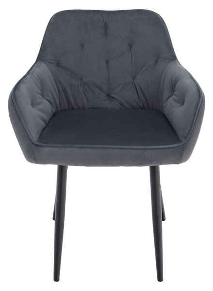 KONDELA Fotoliu de design, material Velvet gri, VERIO