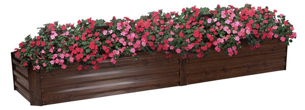 KONDELA Strat înălţat de grădină, maro, oţel, NONKY TIP 6