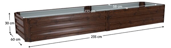 KONDELA Strat înălţat de grădină, maro, oţel, NONKY TIP 6