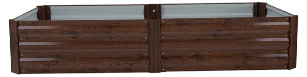 KONDELA Strat înălţat de grădină, maro, oţel, NONKY TIP 7