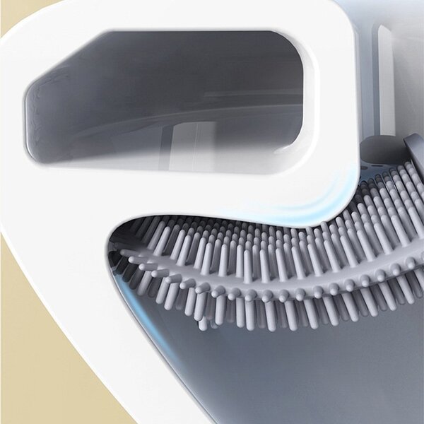 Aqualine Sapho, perie silicon pentru toaleta in picioare, alba, TF010