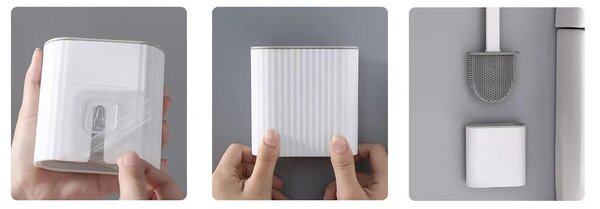 Aqualine Sapho, perie silicon pentru toaleta in picioare, alba, TF010
