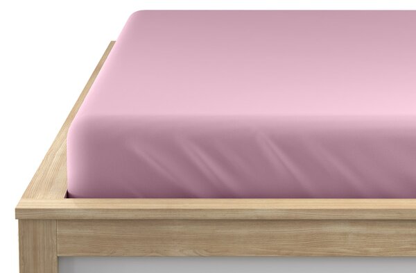 Cearsaf Jersey EXCLUSIVE cu elastic roz 160 x 200 cm