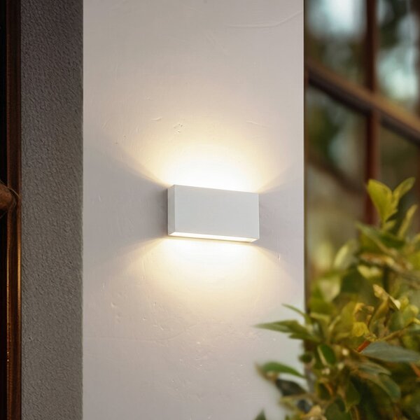 Aplică de exterior cu LED Jarte, 20 cm, alb, IP65 - Lucande