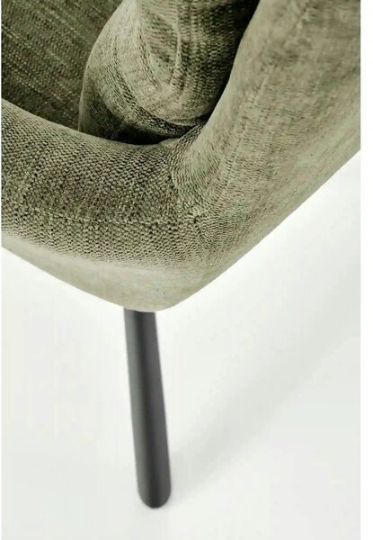 Scaun rotativ K495, verde/negru, stofa clasica/metal, 60x65x87 cm