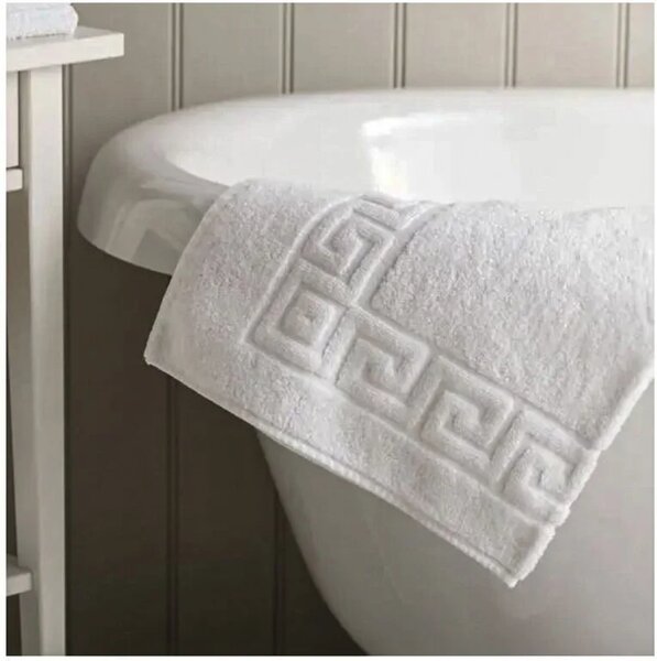 Prosop Cotton Deluxe Home & Hotel – Greek Border, Bumbac 100%, 70×130 cm, 500g/mp
