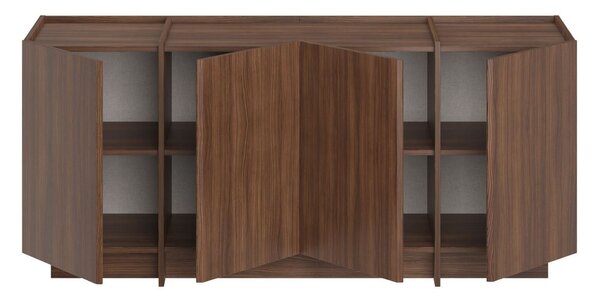 Comodă DORMA, nuc, PAL melaminat, 180x45x80 cm