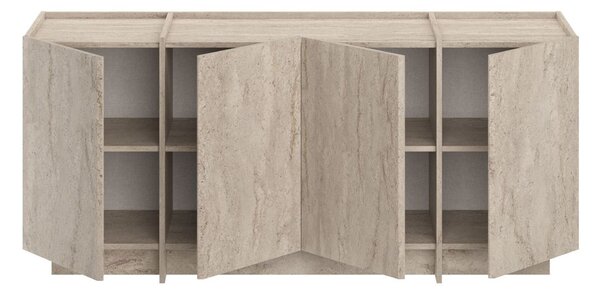 Comodă DORMA, travertin, PAL melaminat, 180x45x80 cm