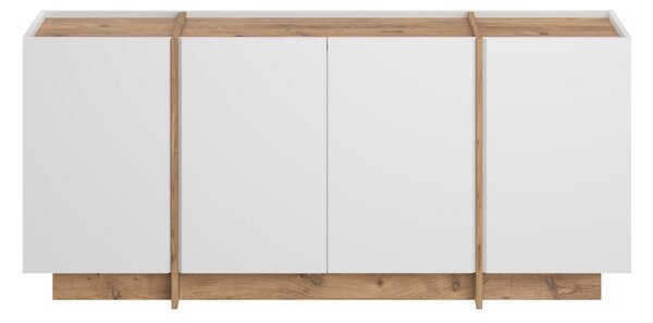 Comodă DORMA, alb/pin, PAL melaminat, 180x45x80 cm