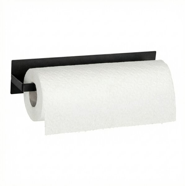 Suport magnetic pentru rola de hârtie de bucătărie, negru, 30 cm