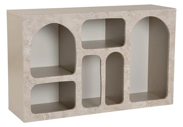 Comodă LIVA, travertin/bej cu efect de marmura, PAL melaminat, 120x40x