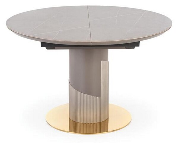 Masa extensibila MUSCAT, efect marmura gri/auriu, 120/160x120x76 cm