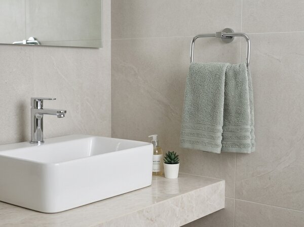 Prosop LINVERO 40x60 cm verde-gri, 100% bumbac
