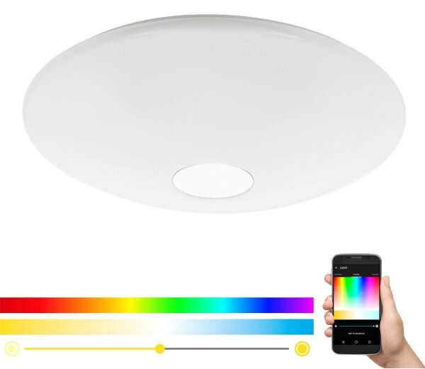 Plafonieră LED RGBW dimabilă Eglo 33271 TOTARI-C 34W/230V d. 60 cm + telecomandă
