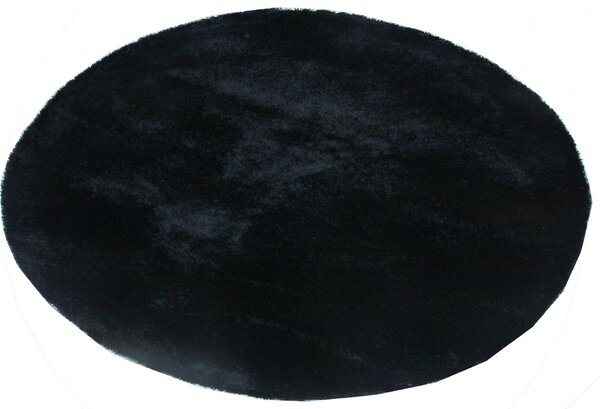 Covor rotund Deman negru 190 cm