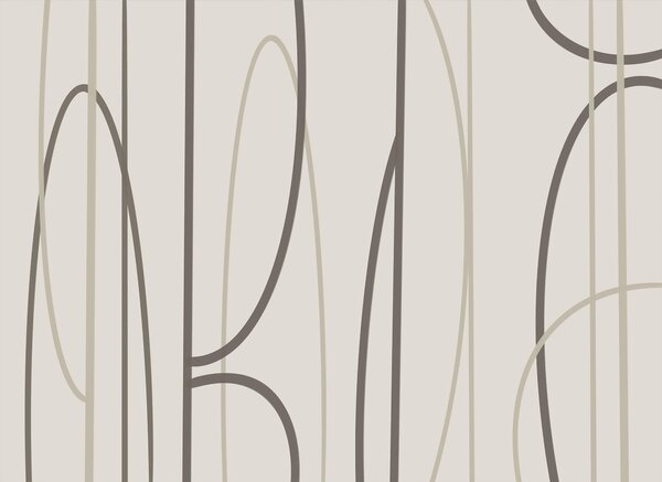 Fototapet Linii abstracte în nuanțe delicate, Fototapet abstracte, Fototapet populare, t00669 - Tapeko.ro