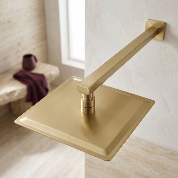 Braț de duș pătrat REA JS-9022BG 40cm Brush Gold