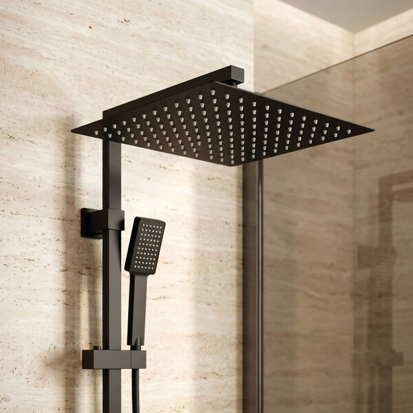 Pălărie de duș pătrată REA JS-P015B 30cm Black