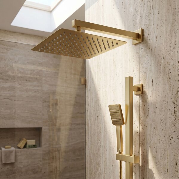 Pălărie de duș pătrată REA JS-P015BG 30cm Brush Gold