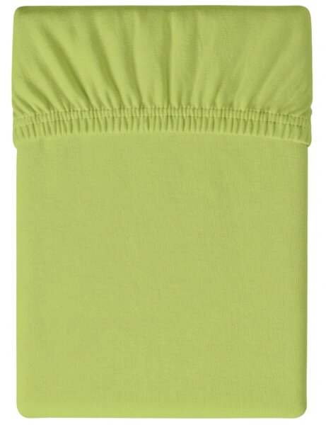 Cearsaf BASIC din jerseu verde deschis 90 x 200 cm