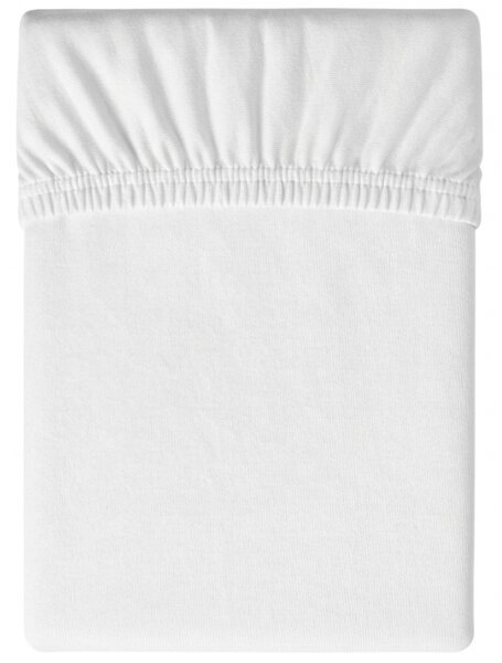 Cearsaf Jersey HIGHFIT alb 90 x 200 cm