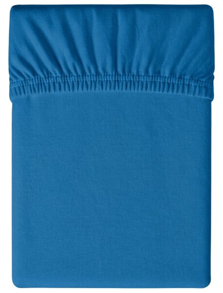 Cearsaf Jersey albastru 90 x 200 cm