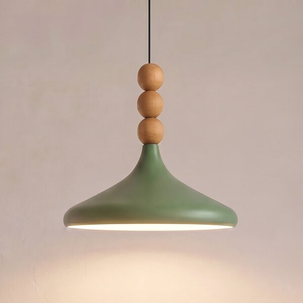 Opviq Lampă suspendată Eysan, verde, Ø 35 cm, metal, E27, reglabil, Verde, Camera de zi / sufragerie, Metal, Scandinavă