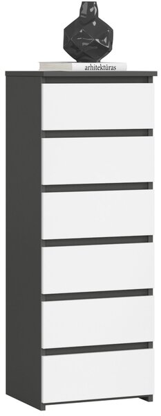 Comodă Cipriano CL6 (Stejar artisan + gri). Promo -21%. 1152077