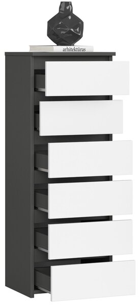 Comodă Cipriano CL6 (Stejar artisan + gri). Promo -21%. 1152077