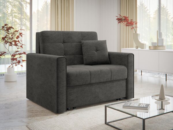 Fotoliu Seruna IGri inchis, 9x10x10cm, Tapiterie, PicioarePicioare: Metal, Plastic, Mobilier deja asamblatMobilier deja asamblat
