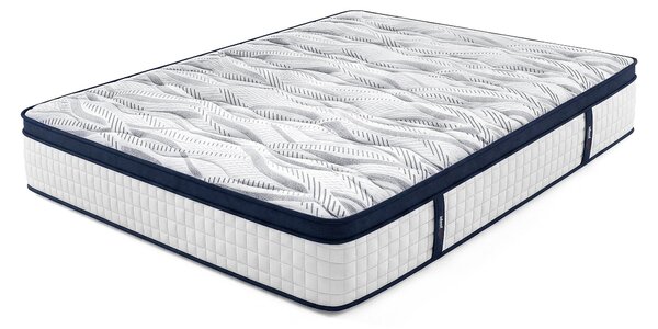 Saltea Ideal Sleep HOTEL SERIES CALIFORNIA LUX MEMORY, Arcuri Bonell, spumă poliuretanică elastică, spumă cu memorie, husă cu aerisire optimă, superortopedică, Grosime 28 cm, 80x190