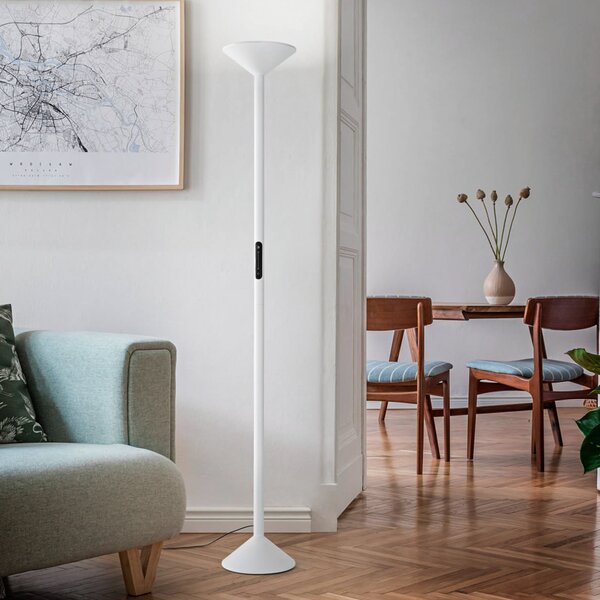 Fabas Luce Lampadar LED Tratto, alb, metal, CCT, dimabil, reglabil, Alb, Camera de zi / sufragerie, Metal, Modern