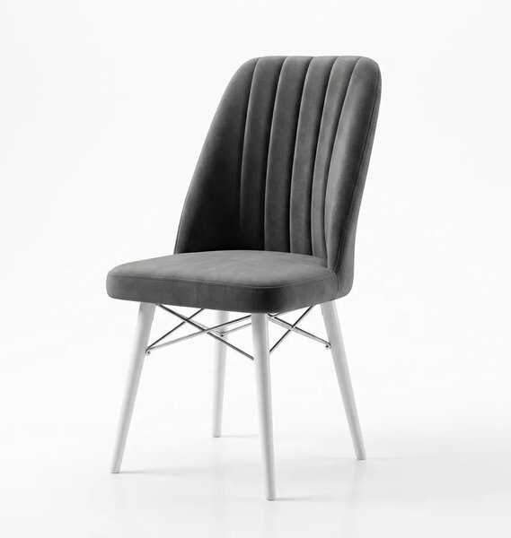 Verona Set Masa Extensibila (Marmura Alba) 80x 135 (80 x 178) Si Scaun 6 Buc, Aur Detalii, Horeca, Bucatarie, Living