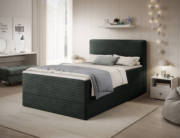 Pat boxspringbett Alamito verde inchis 120/200 cm