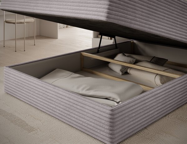 Pat boxspringbett Alamito gri deschis 120/200 cm