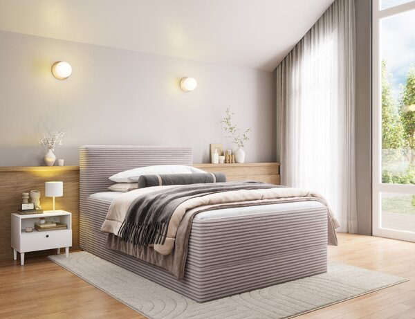 Pat boxspringbett Alamito gri deschis 120/200 cm