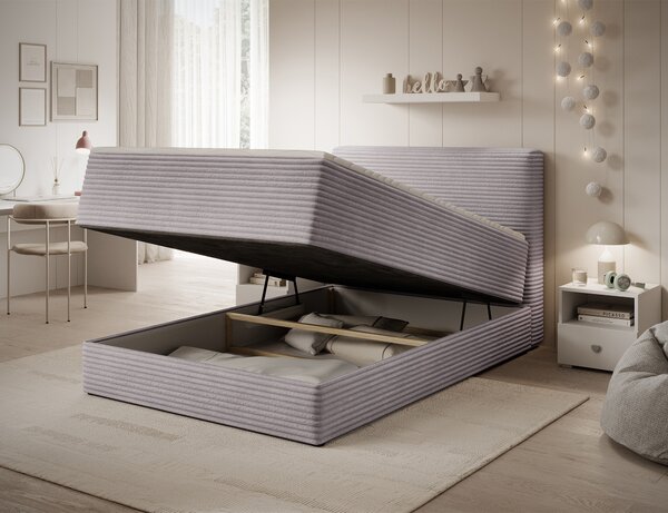 Pat boxspringbett Alamito gri deschis 120/200 cm