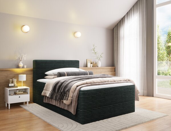 Pat boxspringbett Alamito verde inchis 120/200 cm