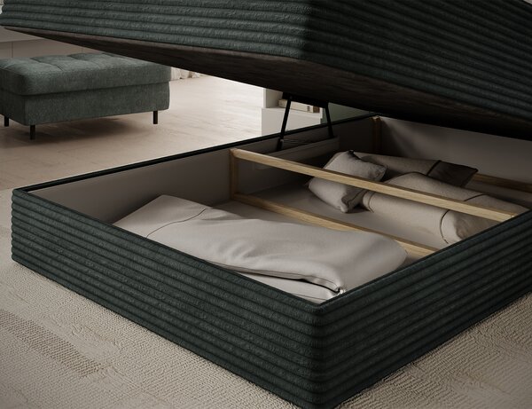 Pat boxspringbett Alamito verde inchis 120/200 cm