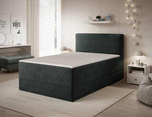 Pat boxspringbett Alamito verde inchis 120/200 cm