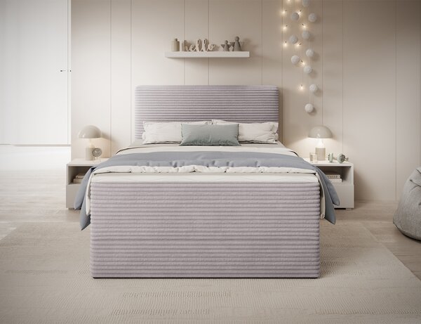 Pat boxspringbett Alamito gri deschis 120/200 cm